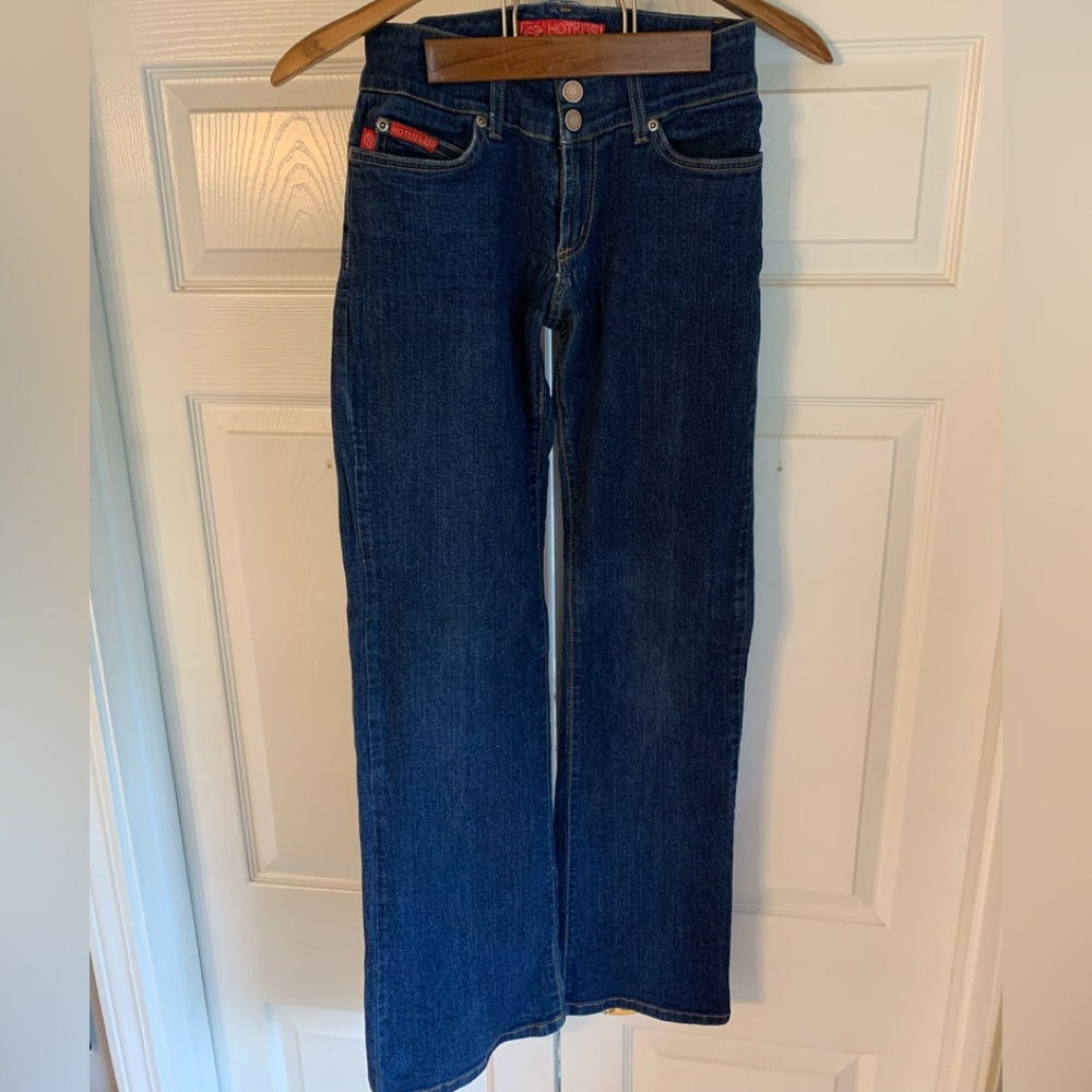 *** Hot  Kiss boot cut jeans. 3 front pockets. Front zipper & 2 snaps.
